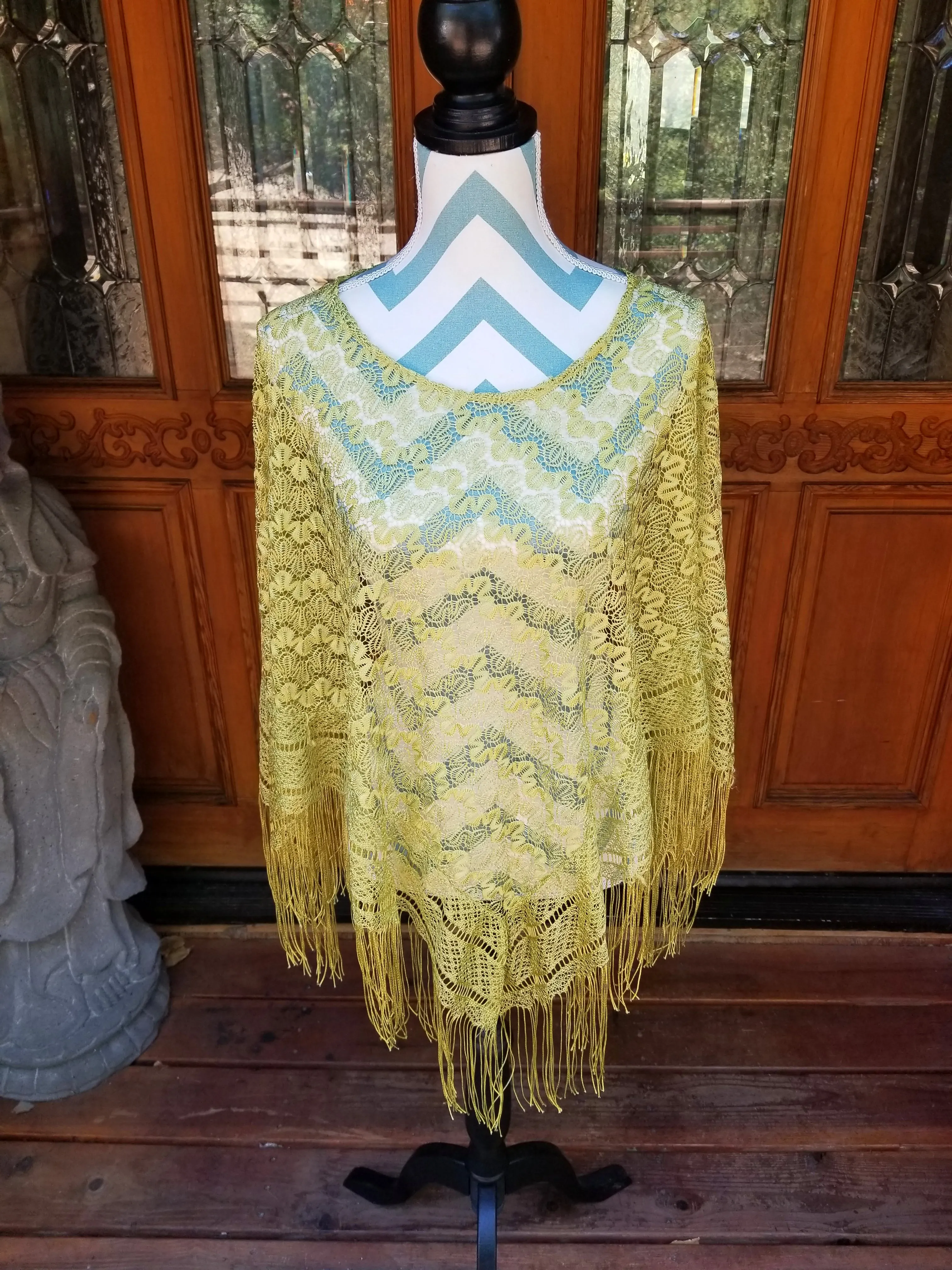 METALLIC GOLDEN YELLOW PONCHO