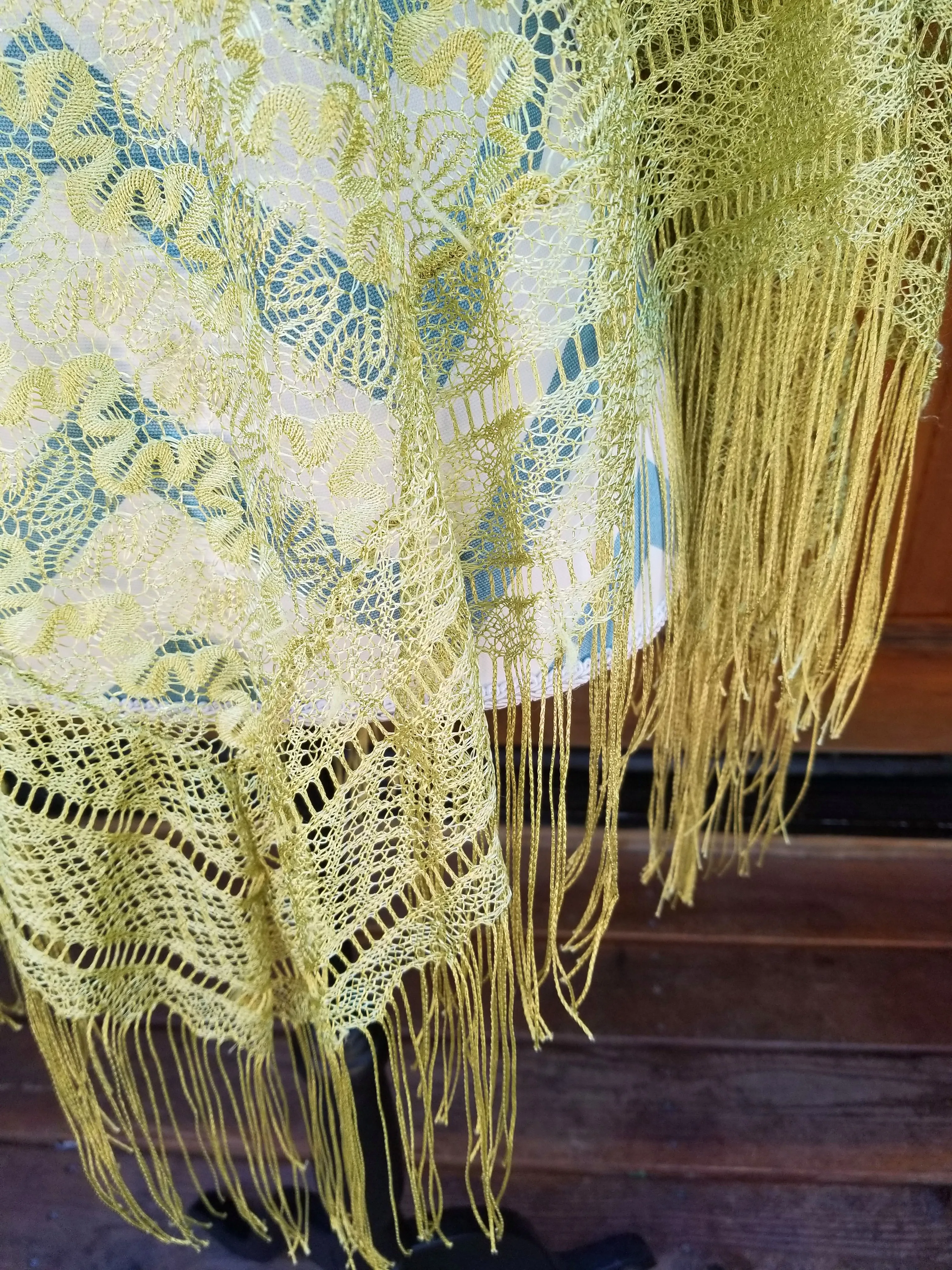 METALLIC GOLDEN YELLOW PONCHO