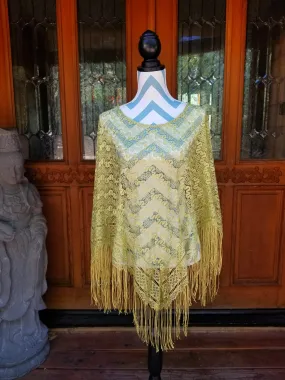 METALLIC GOLDEN YELLOW PONCHO