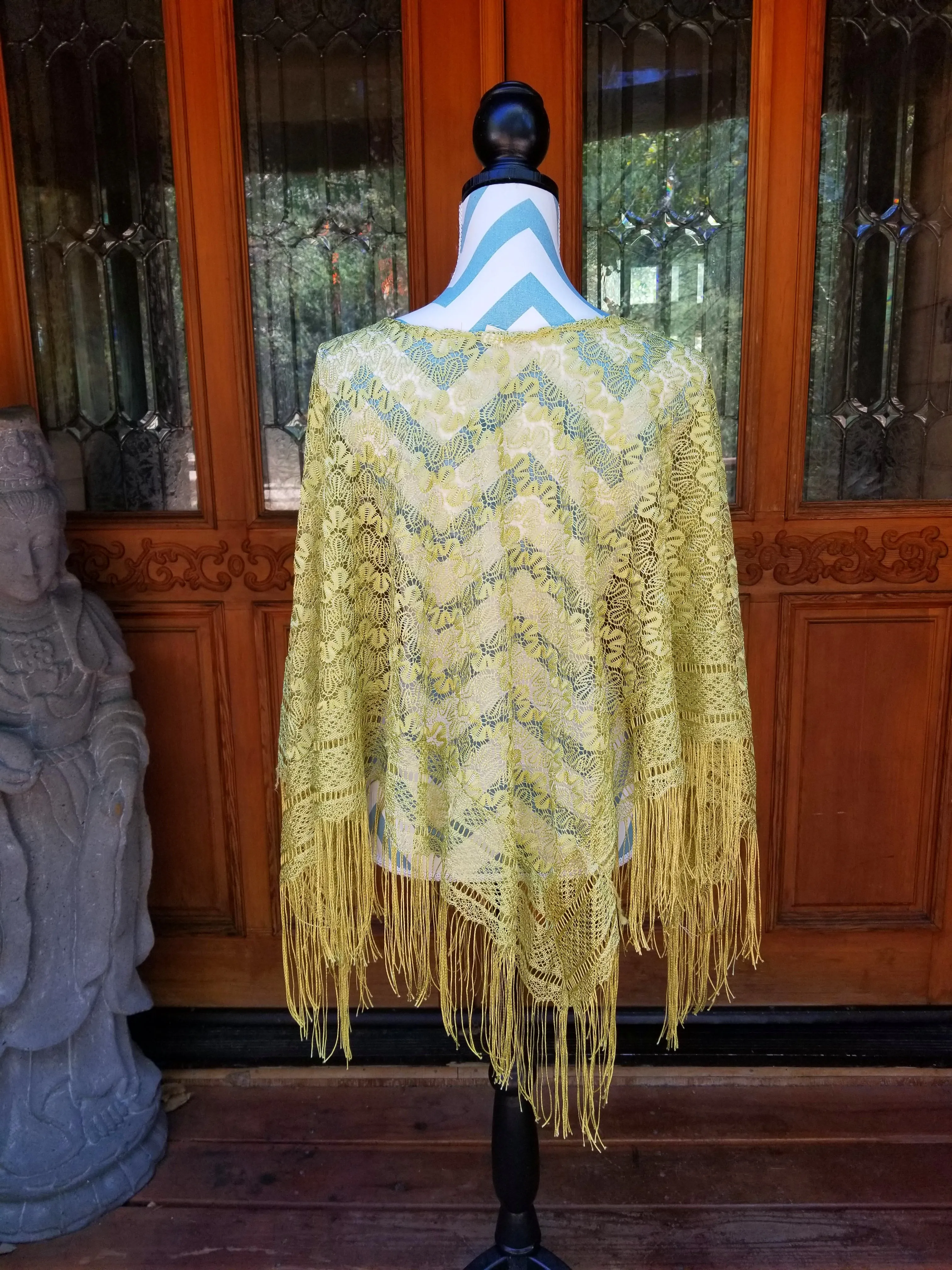 METALLIC GOLDEN YELLOW PONCHO