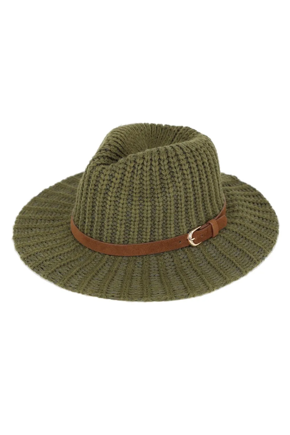 MH0085 Knit Belt Band Fedora Hat