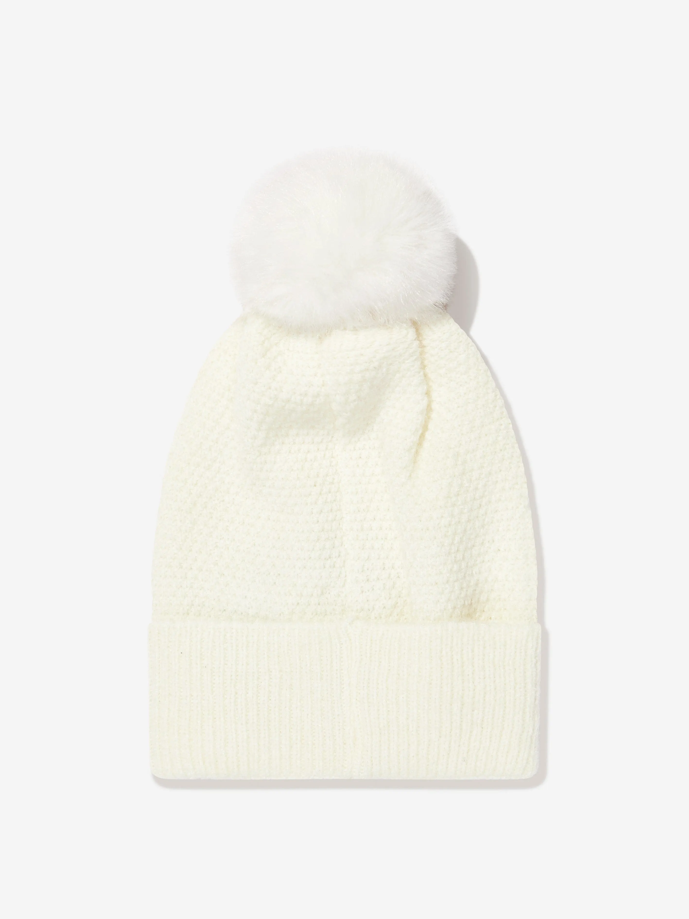 Michael Kors Girls Logo Pull On Hat in Cream