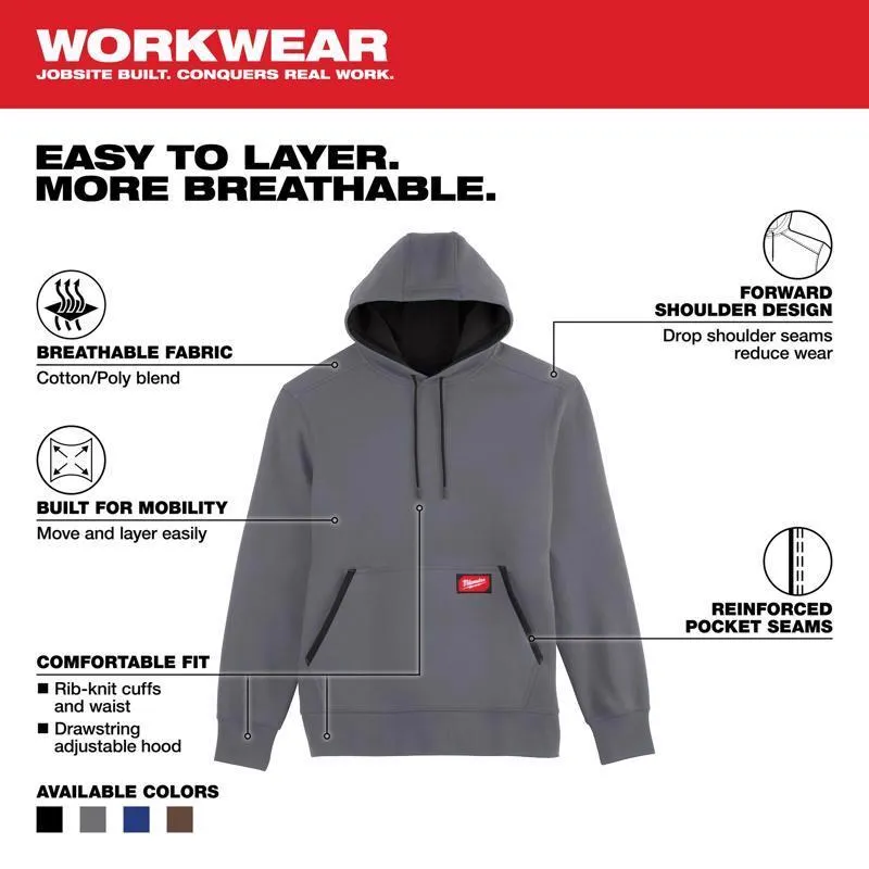 Milwaukee L Banded Sleeve Men's Hooded Hoodie Gray