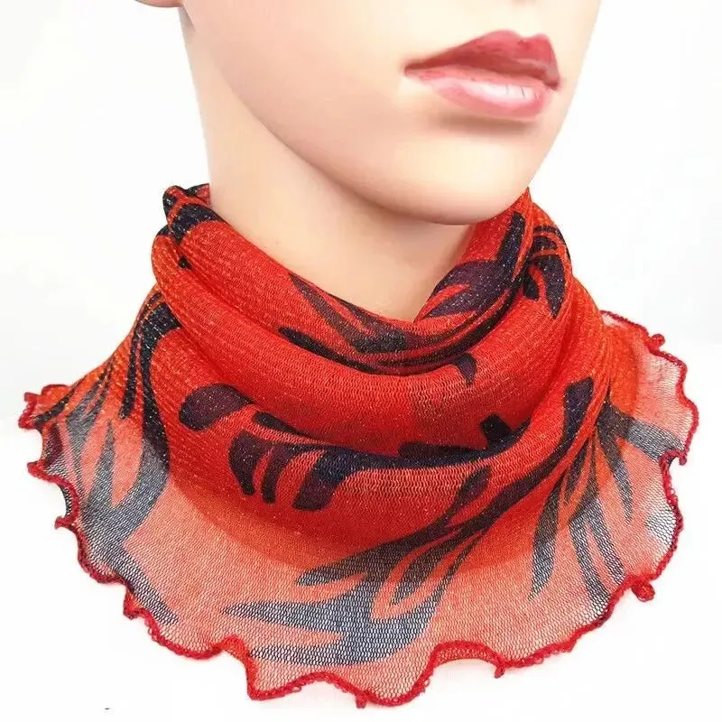 Multi-Functional Classic Summer Floral Print Neck Collar Scarf