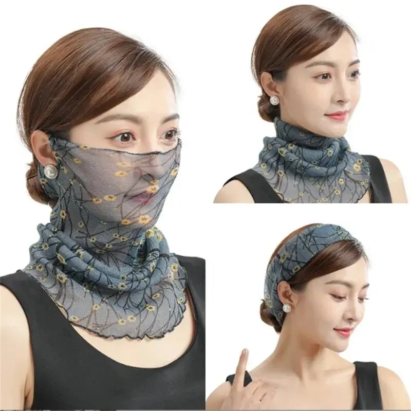 Multi-Functional Classic Summer Floral Print Neck Collar Scarf