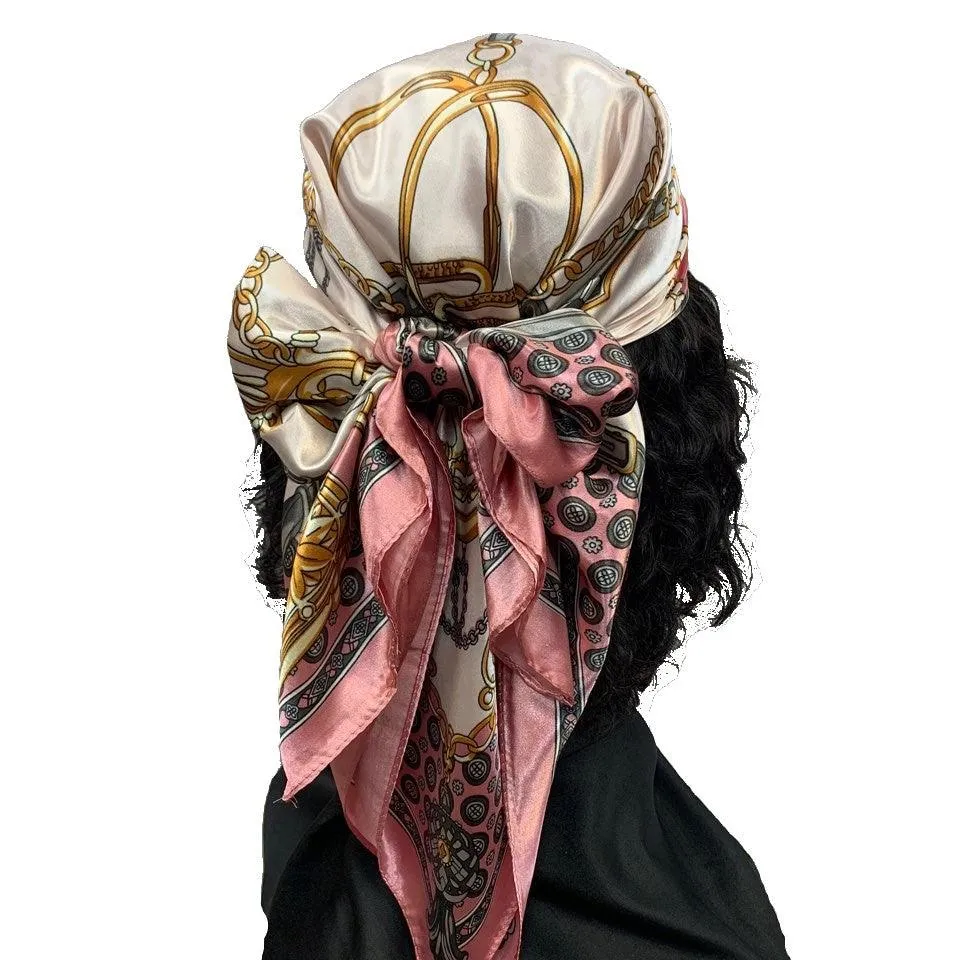 Multi Purpose Satin Scarf. (35" x 35")