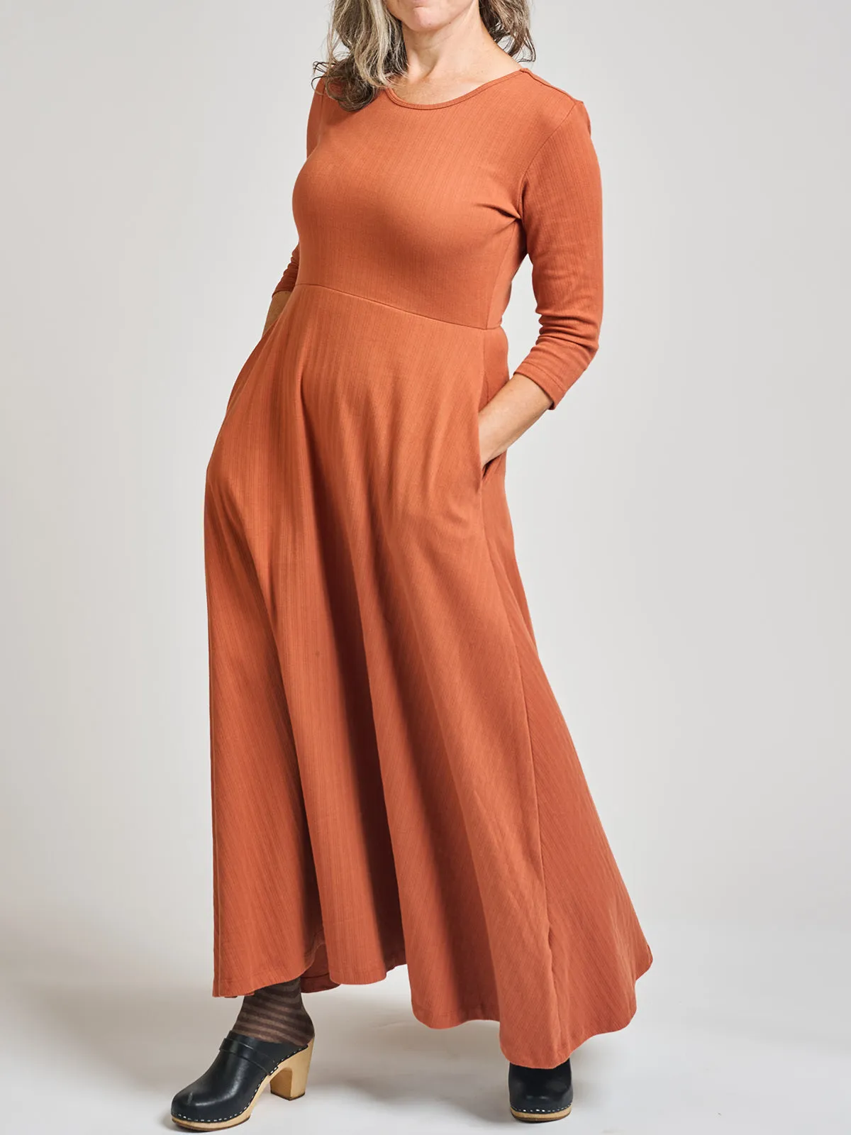 Mumbai Maxi Dress  - Sandstone Rib Knit