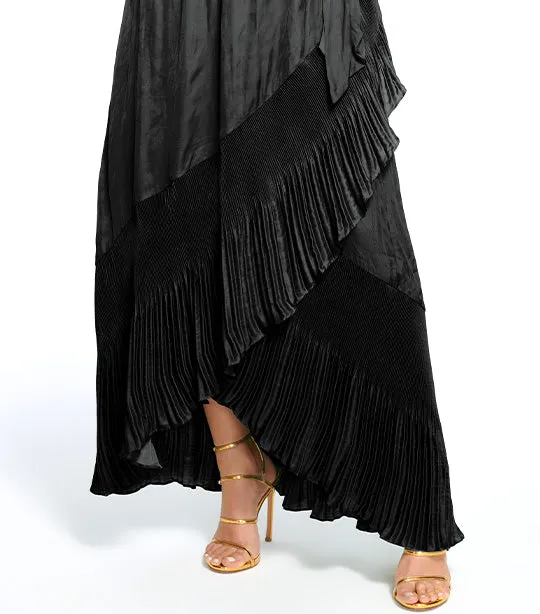 Nadine One-Shoulder Maxi Dress Black