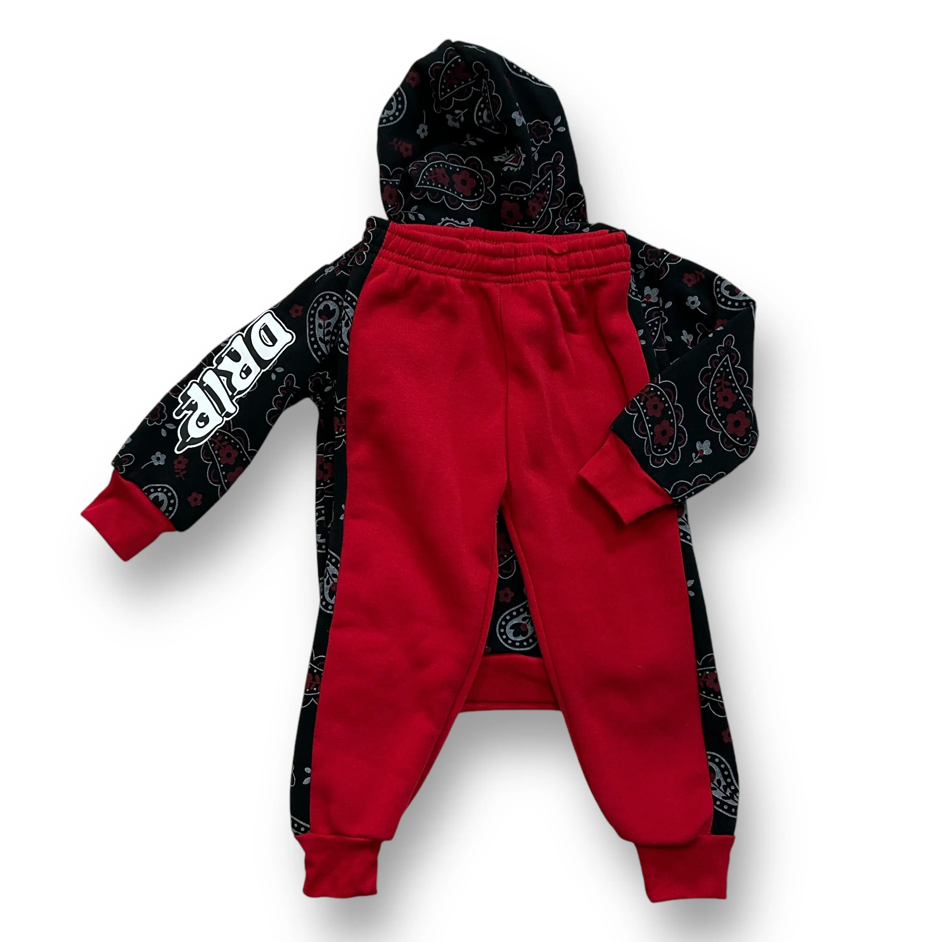 NEW! Boys Urban Edge Size 2T Red & Black Hoodie Sweatpants 2-Pc Outfit