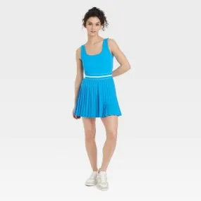 New - Women's Pleated Active Dress - All In Motion Blue S