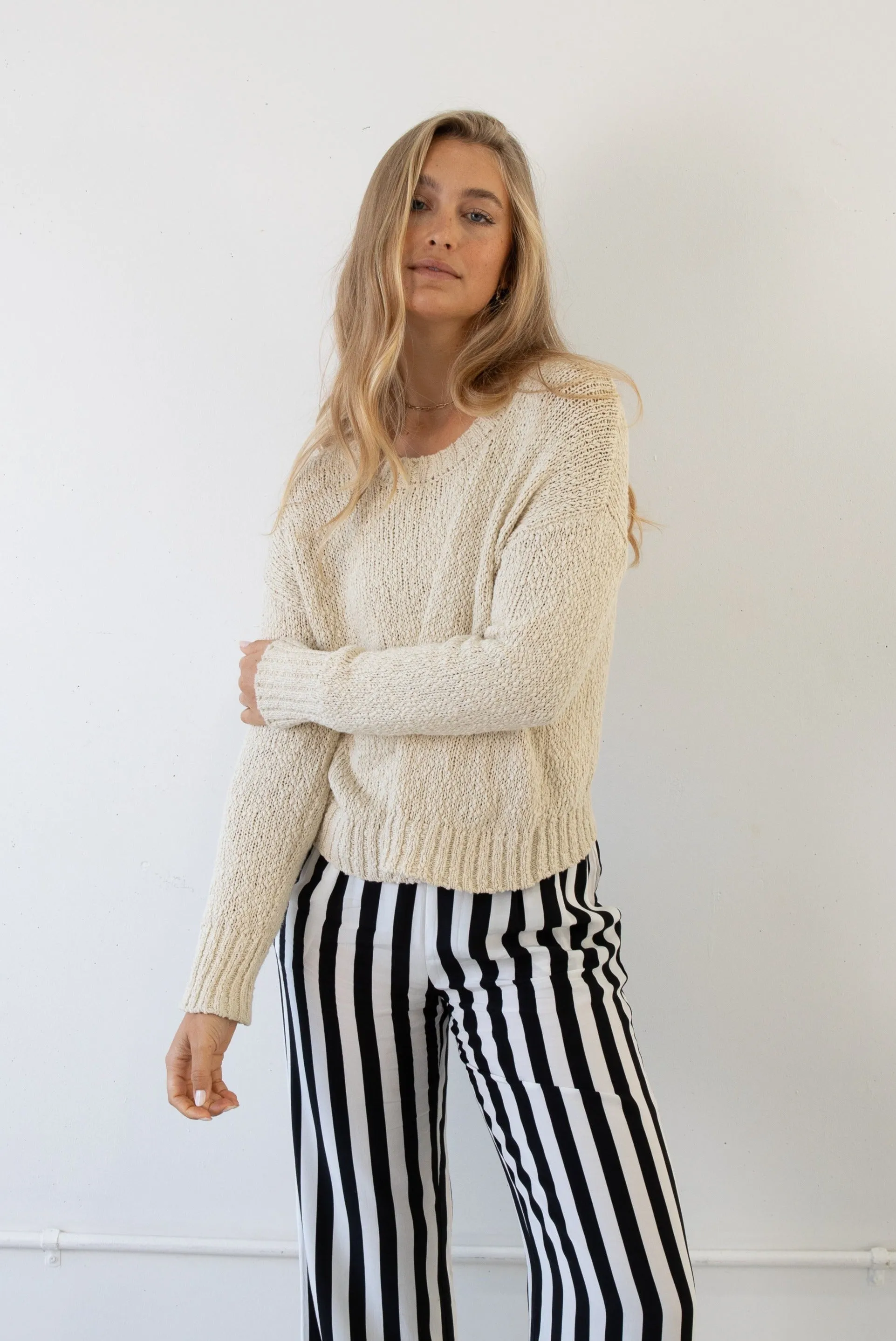 NIXIE BOUCLE KNIT - OATMEAL