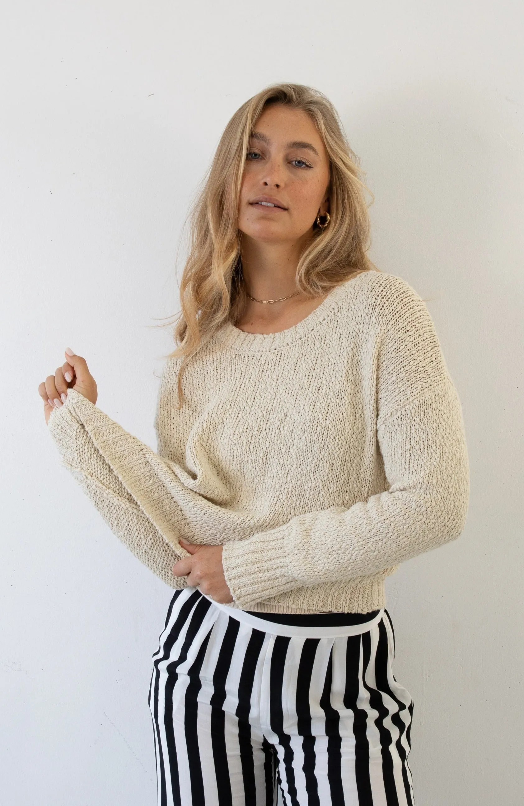 NIXIE BOUCLE KNIT - OATMEAL