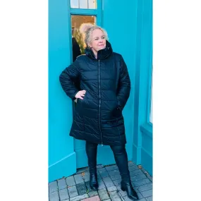 Normann Reversible Raincoat in Black