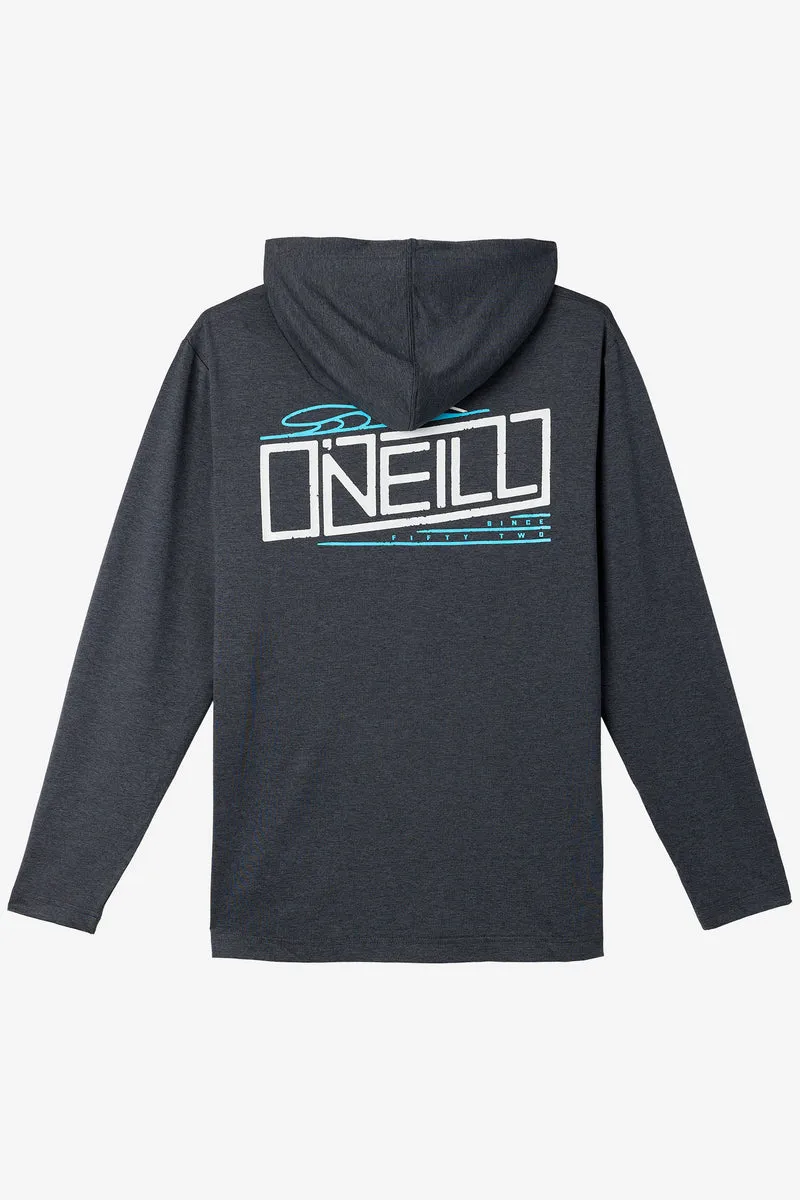 O'Neill Trvlr UPF Hooded L/S Tee-Heather Black 3