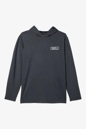 O'Neill Trvlr UPF Hooded L/S Tee-Heather Black 3