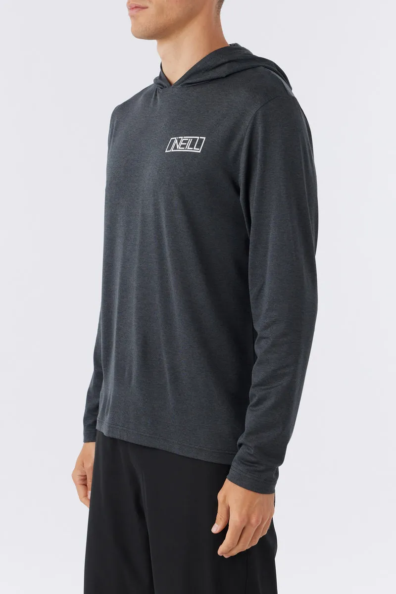 O'Neill Trvlr UPF Hooded L/S Tee-Heather Black 3