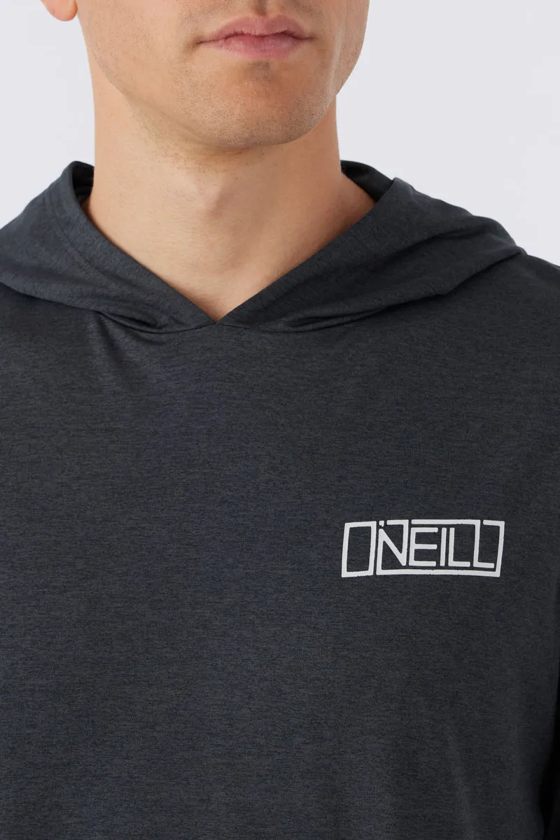 O'Neill Trvlr UPF Hooded L/S Tee-Heather Black 3