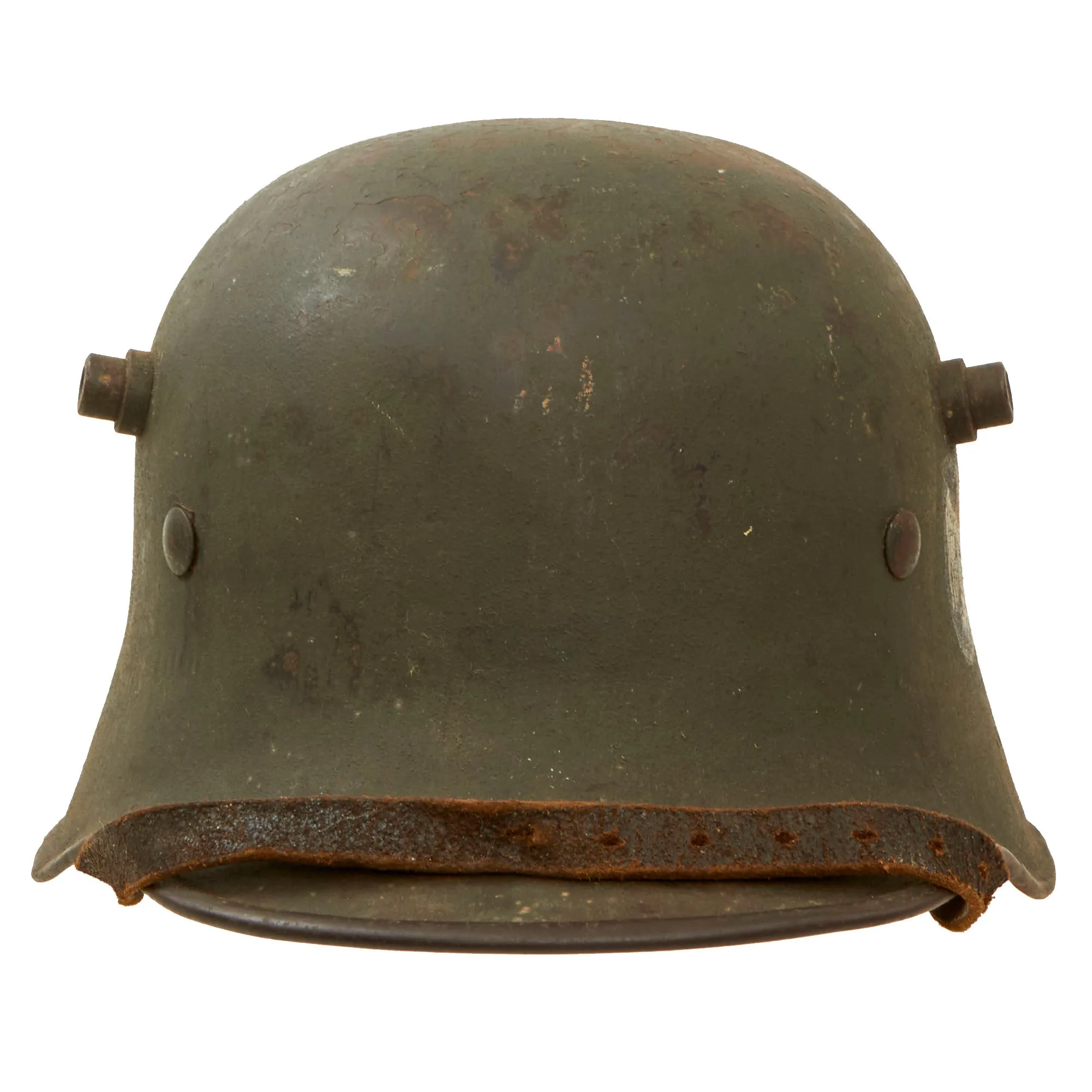 Original German WWII M18 Transitional Heer Army Single Decal Helmet with Liner & Chinstrap - Stamped Si.62