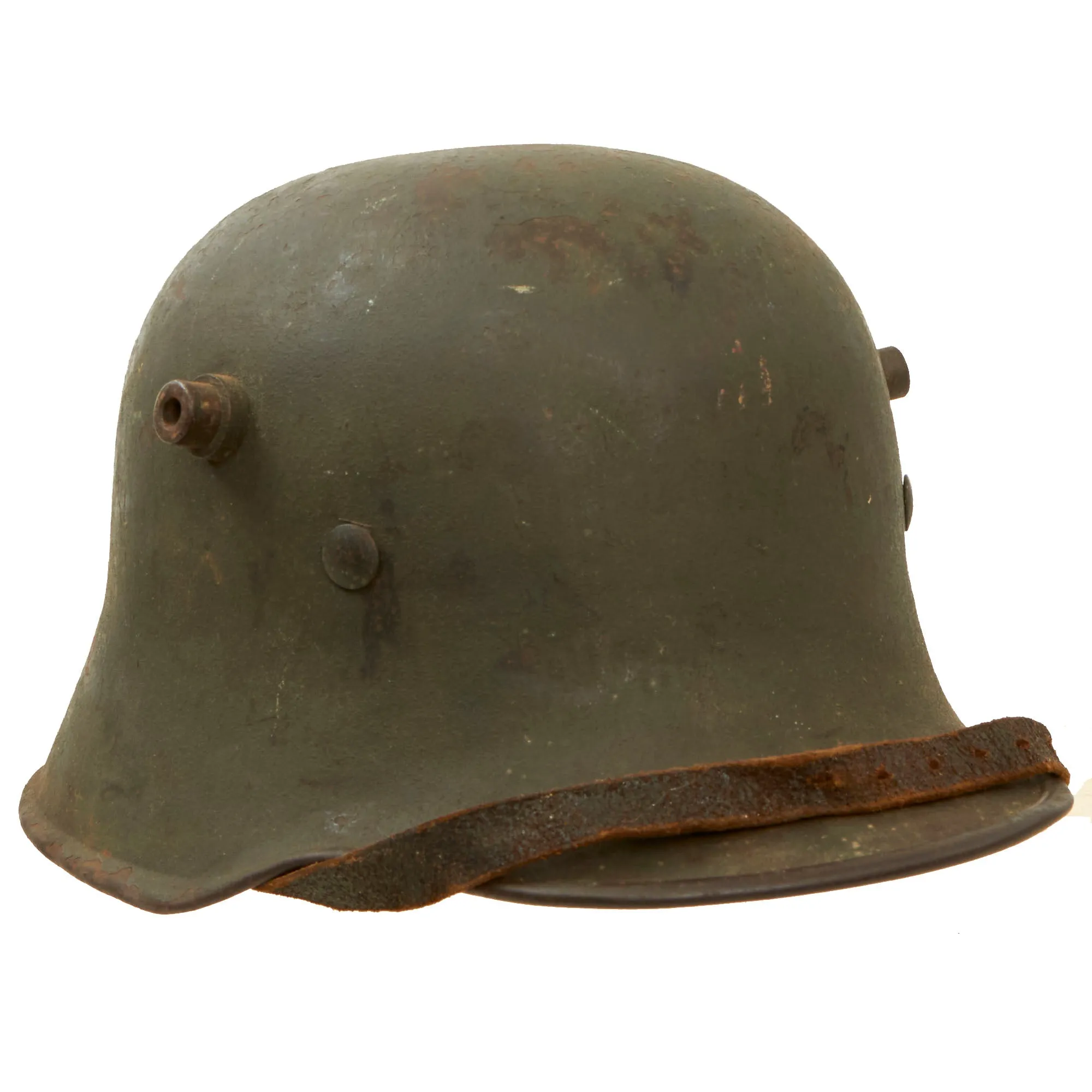 Original German WWII M18 Transitional Heer Army Single Decal Helmet with Liner & Chinstrap - Stamped Si.62