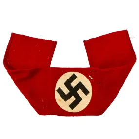 Original German WWII Named and Identified SS LAH Member Wool and Rayon Multi Piece Armband