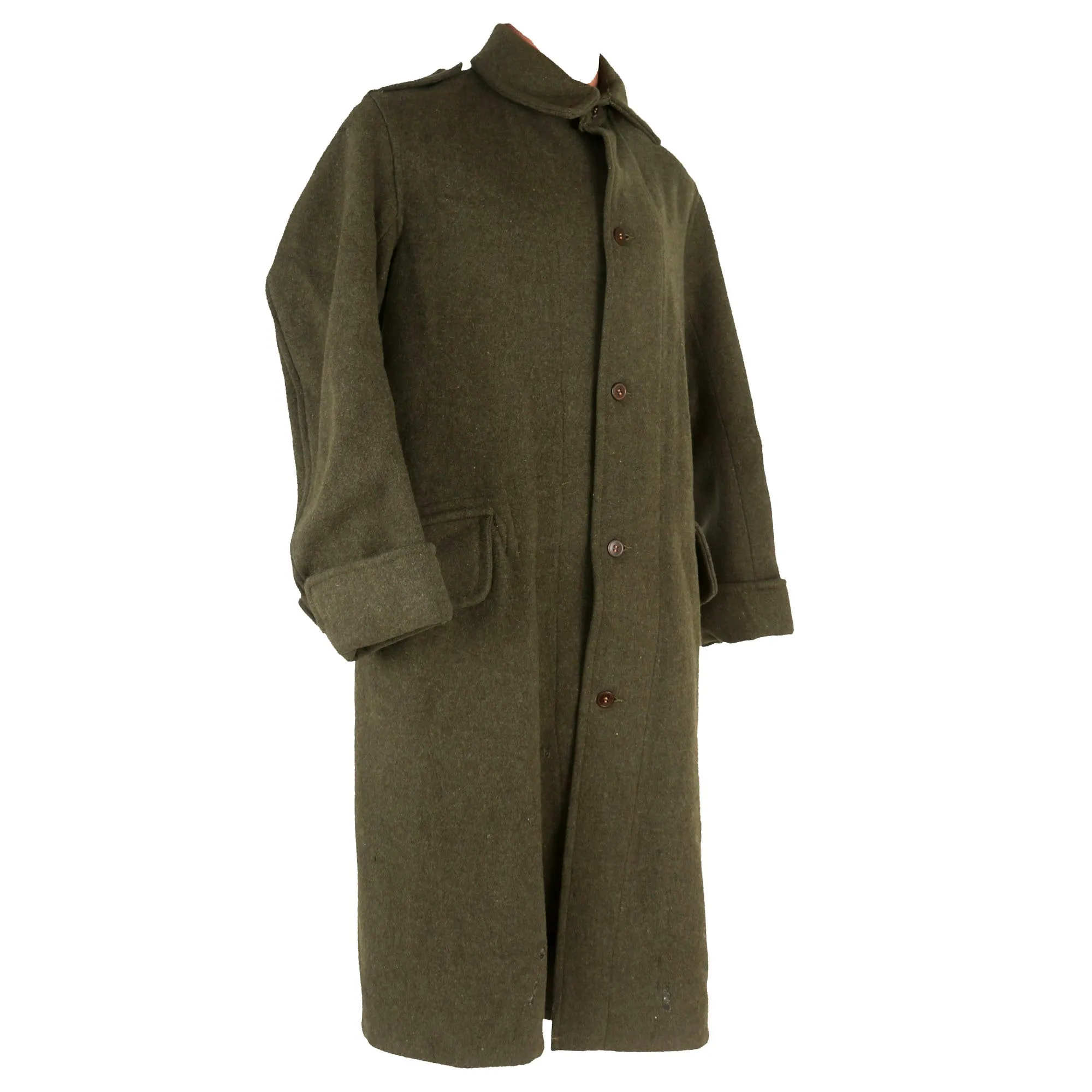 Original WWI Australian Imperial Force P-1917 Tunic with Wool Greatcoat, Overseas “Flat Cap” and Leg Gaiters