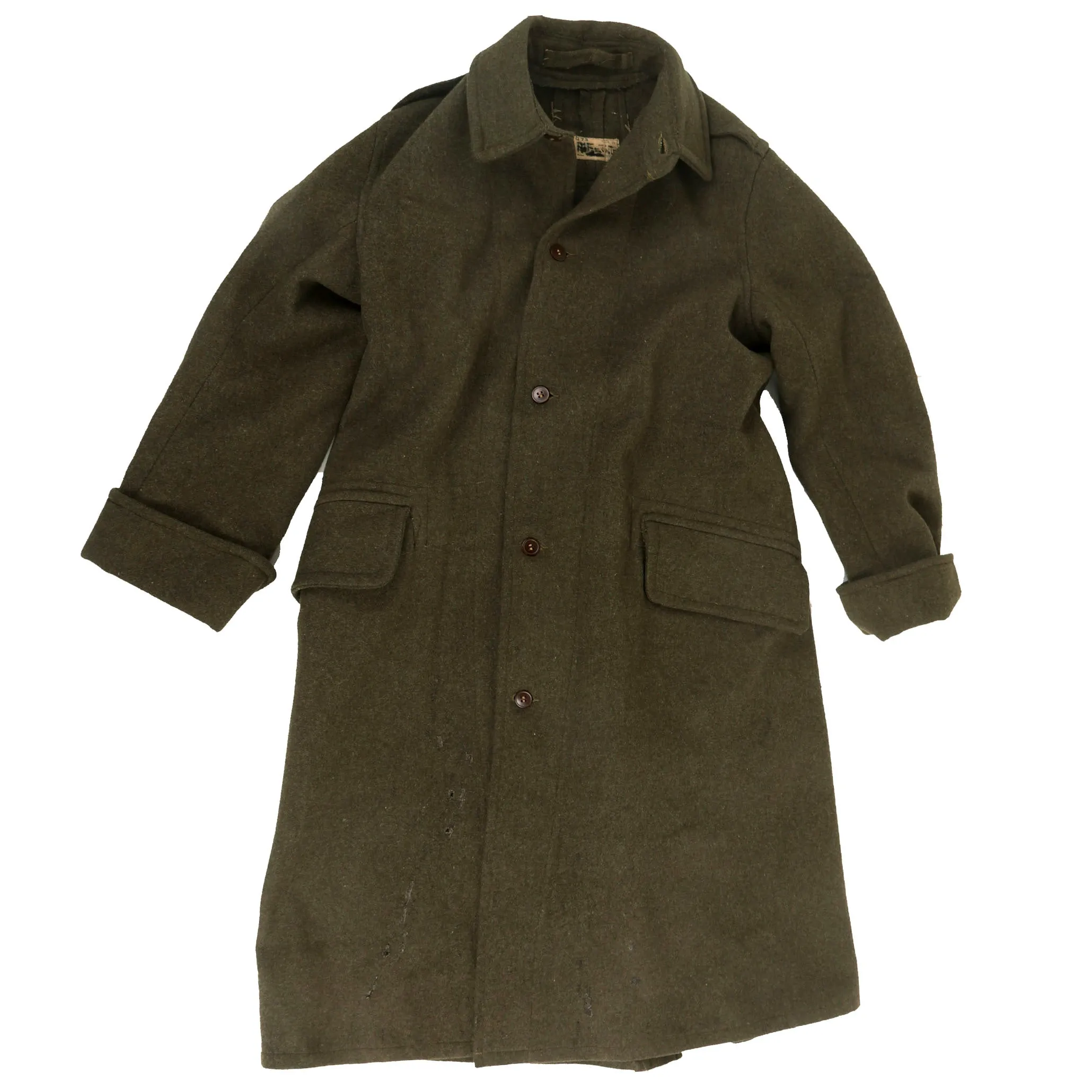 Original WWI Australian Imperial Force P-1917 Tunic with Wool Greatcoat, Overseas “Flat Cap” and Leg Gaiters