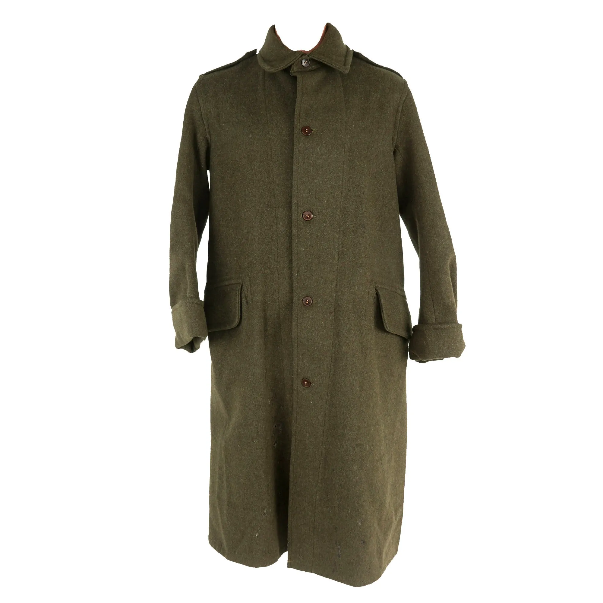 Original WWI Australian Imperial Force P-1917 Tunic with Wool Greatcoat, Overseas “Flat Cap” and Leg Gaiters