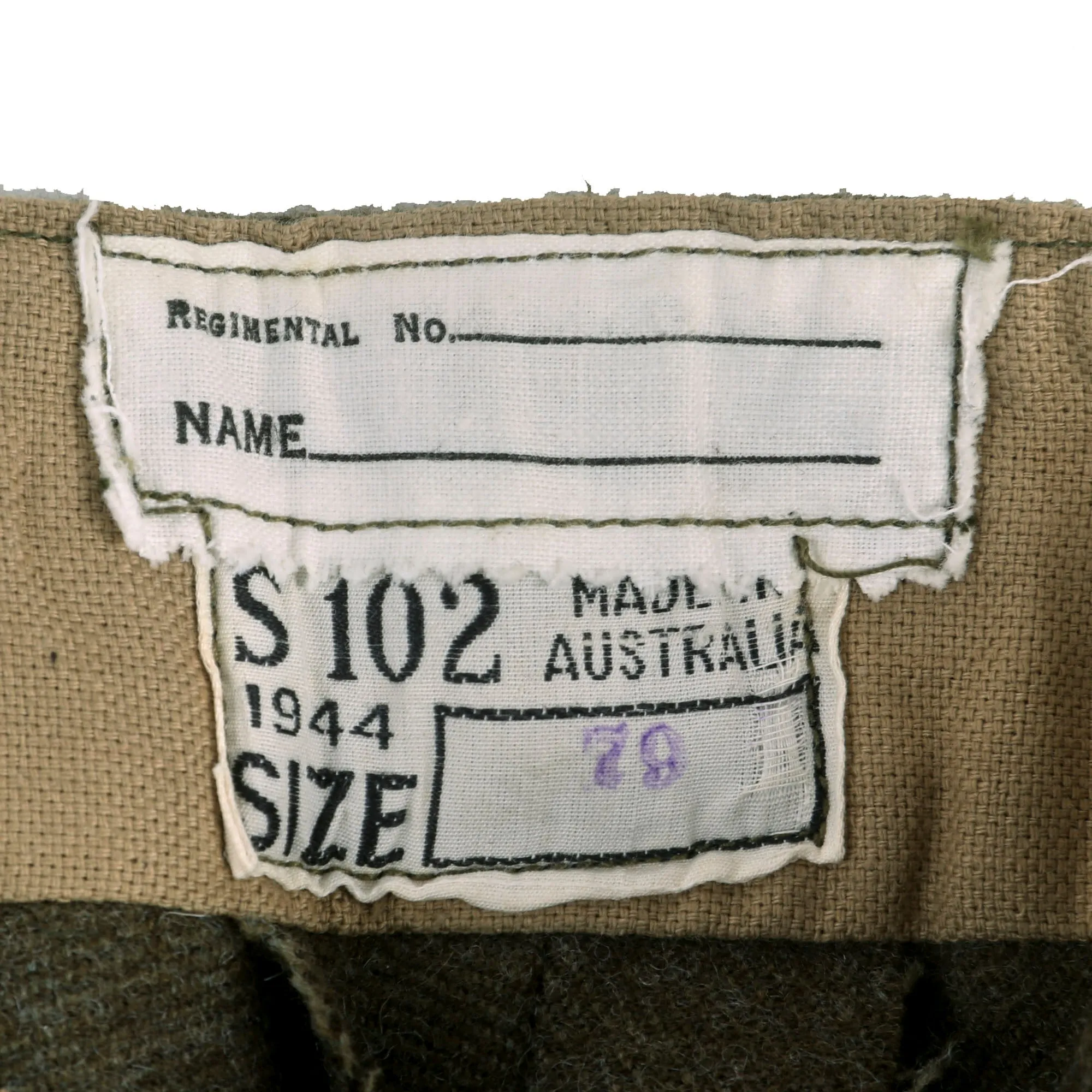 Original WWI Australian Imperial Force P-1917 Tunic with Wool Greatcoat, Overseas “Flat Cap” and Leg Gaiters