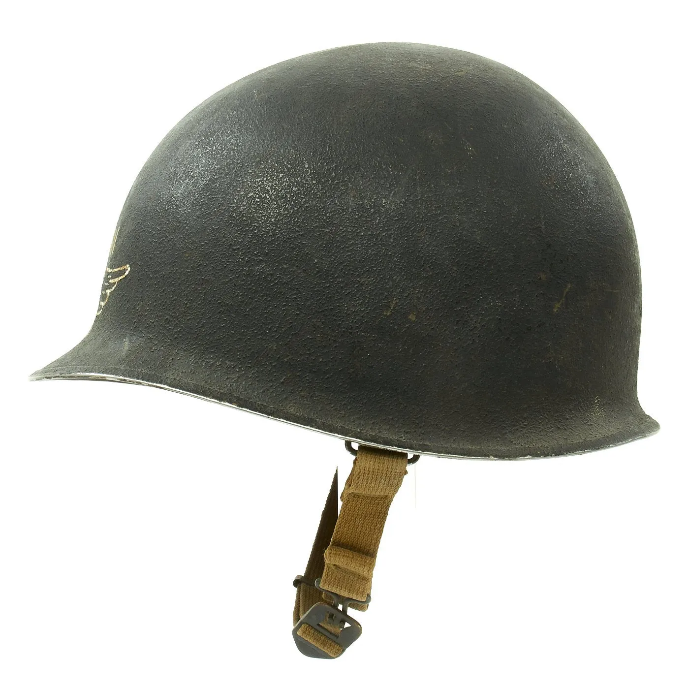 Original WWII U.S. Navy Flight Crew Named 1941 M1 McCord Fixed Bale Helmet with Westinghouse Liner