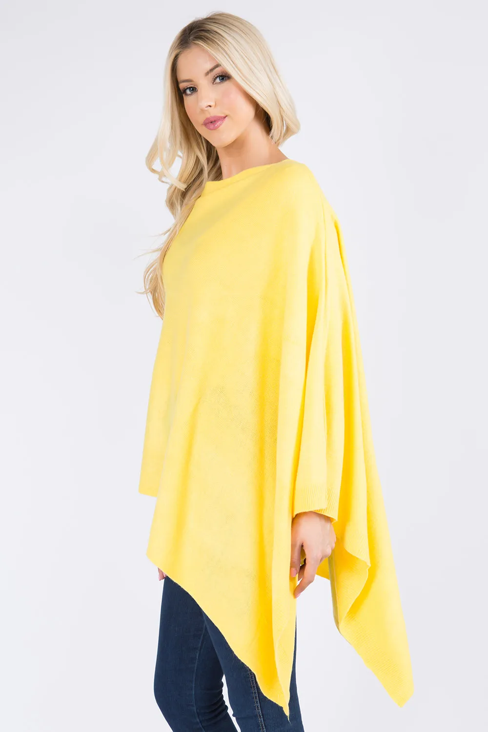 PA8672 solid color poncho