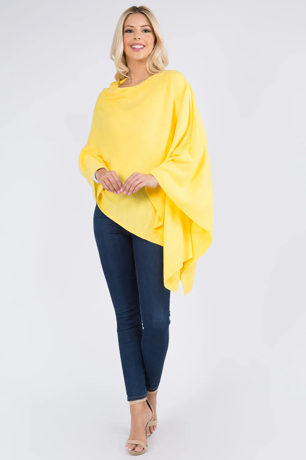 PA8672 solid color poncho