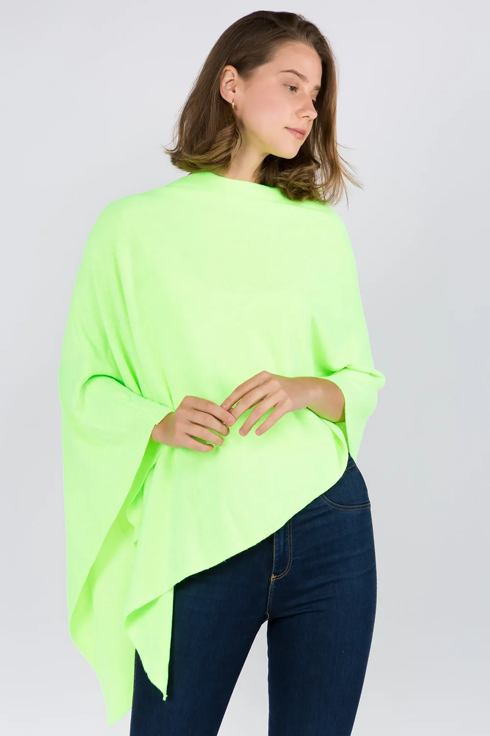 PA8672 solid color poncho