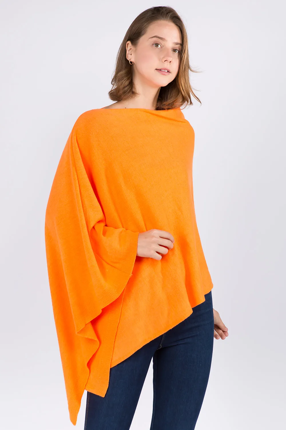 PA8672 solid color poncho