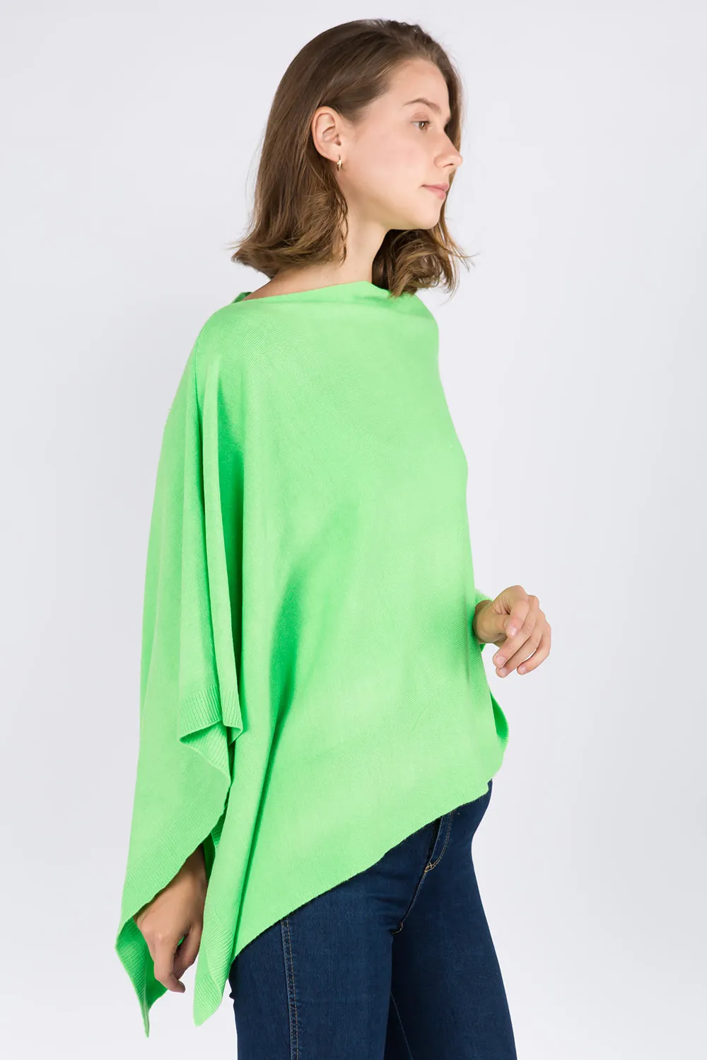 PA8672 solid color poncho