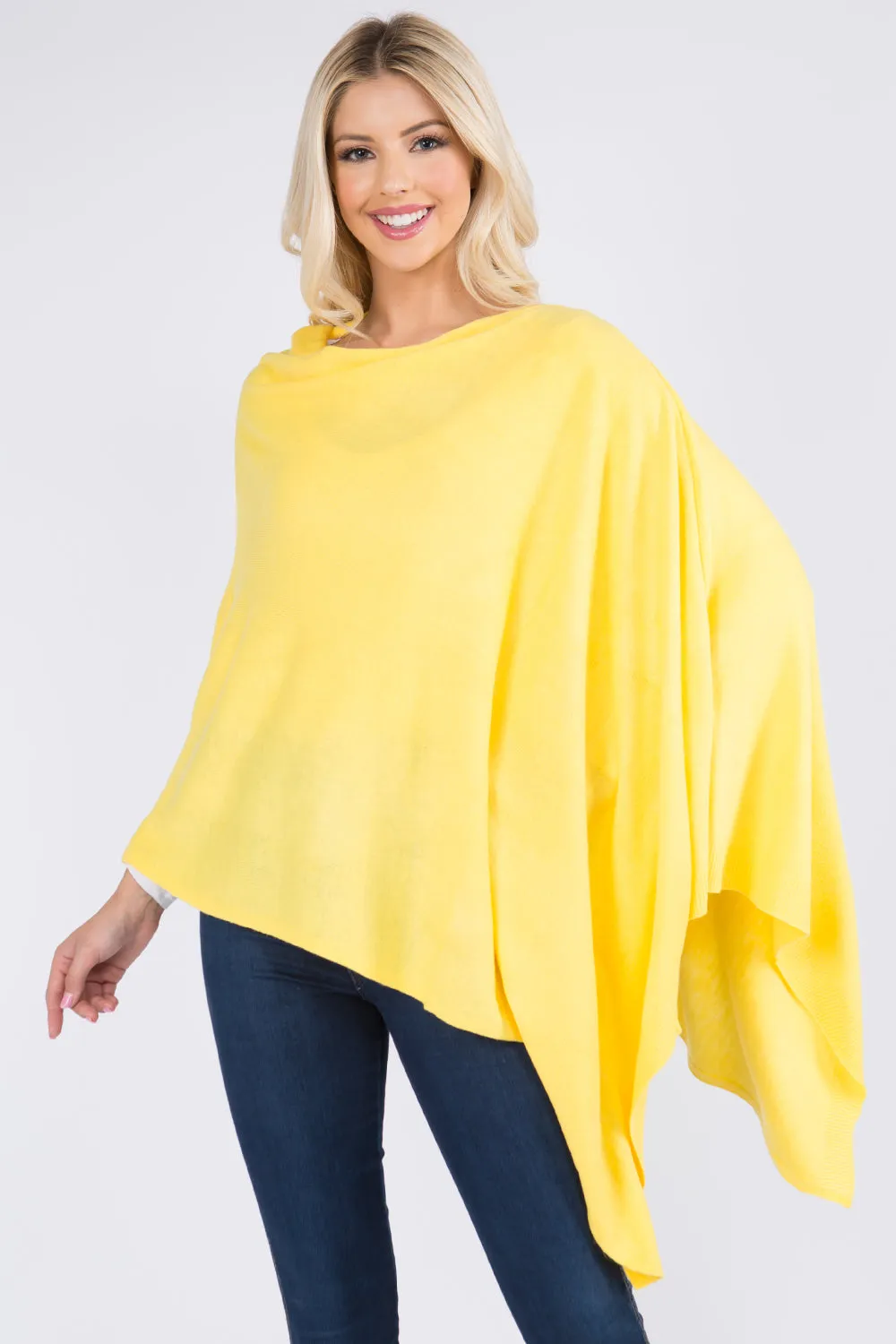 PA8672 solid color poncho