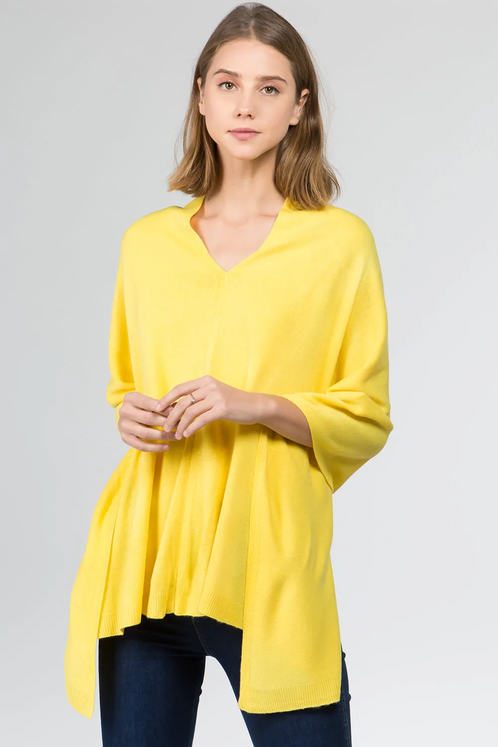 PA8672 solid color poncho