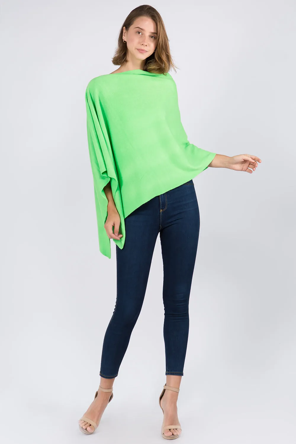 PA8672 solid color poncho