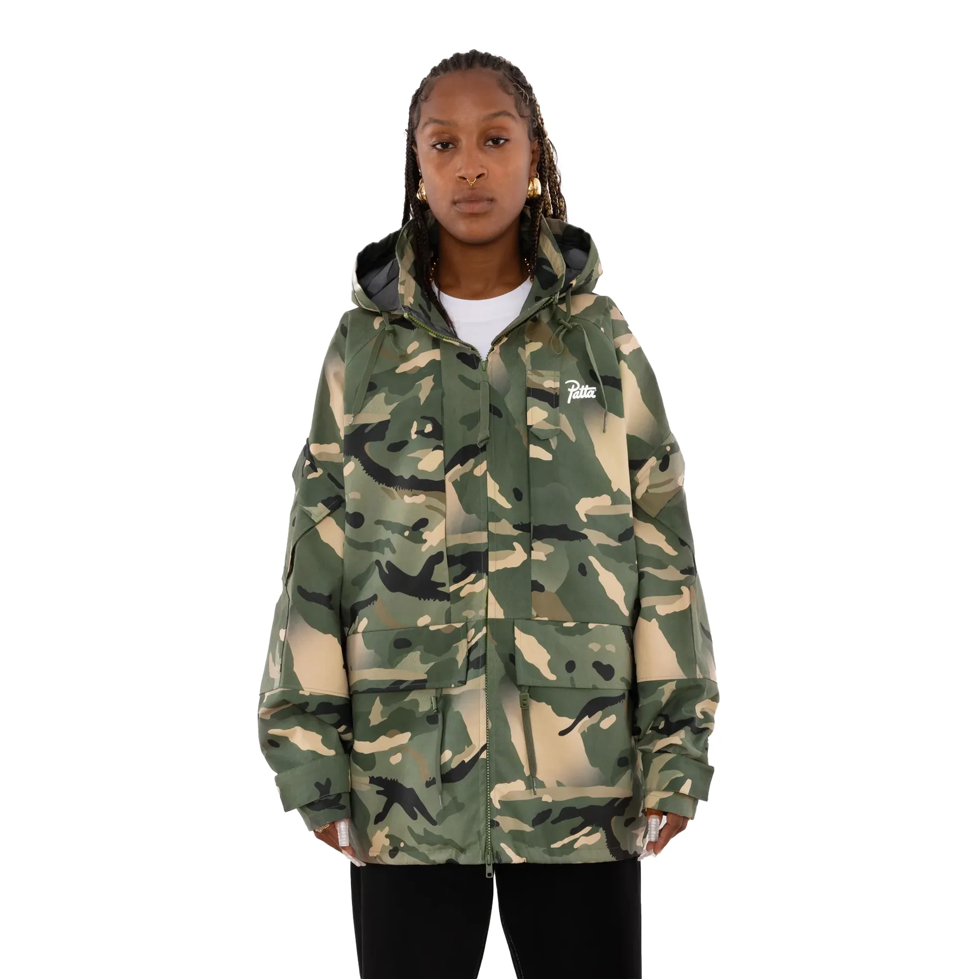 Patta Spray Camo Nylon Tactical Parka