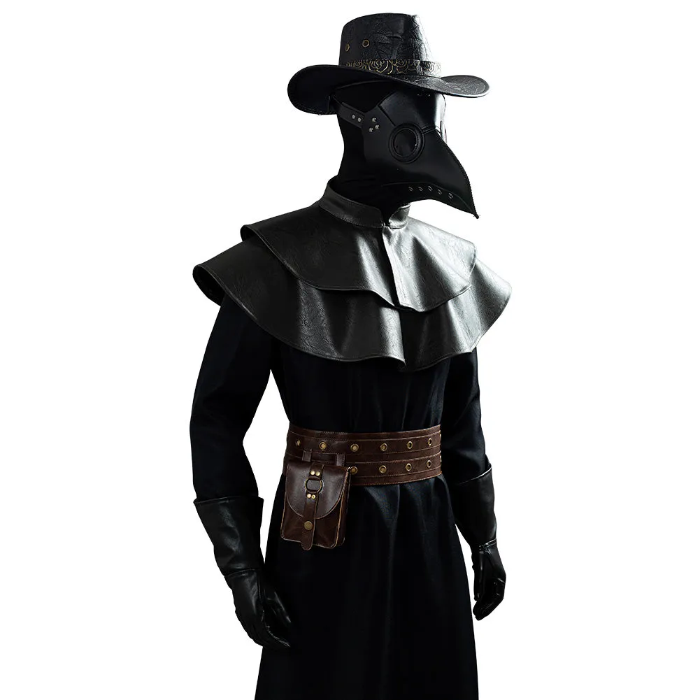 Plague Doctor Steampunk Bird Mask Cape Holloween Costume Cosplay Costume