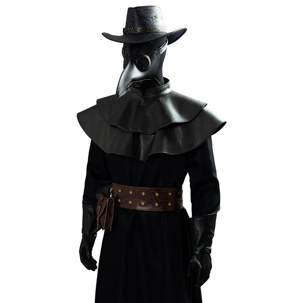 Plague Doctor Steampunk Bird Mask Cape Holloween Costume Cosplay Costume