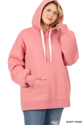 Plus Oversized Hoodie Longline Sweatshirt