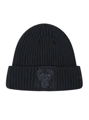 Pro Standard Triple Black Milwaukee Bucks Cuff Knit Hat