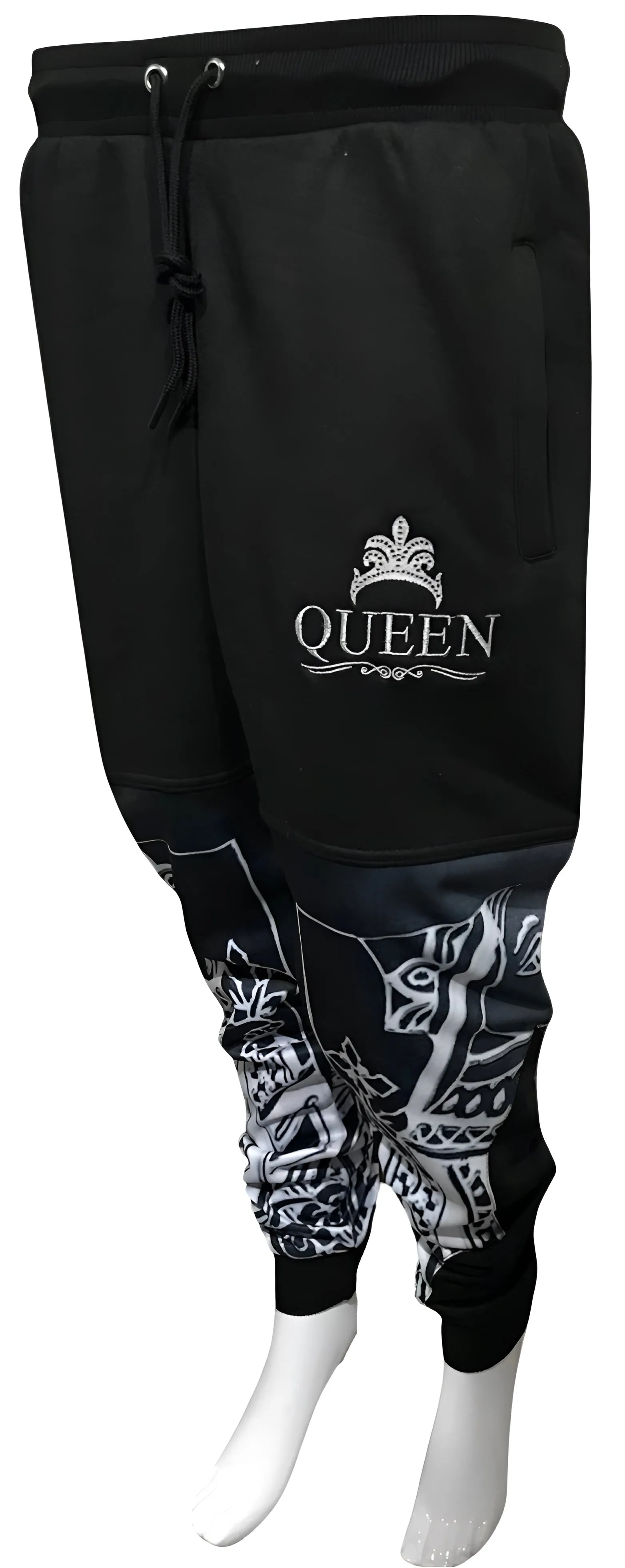 ^QUEEN OF HEARTS^ ~LUXURY JOGGER SWEATPANTS~ (CUT & SEW) (EMBROIDERED LOGO)