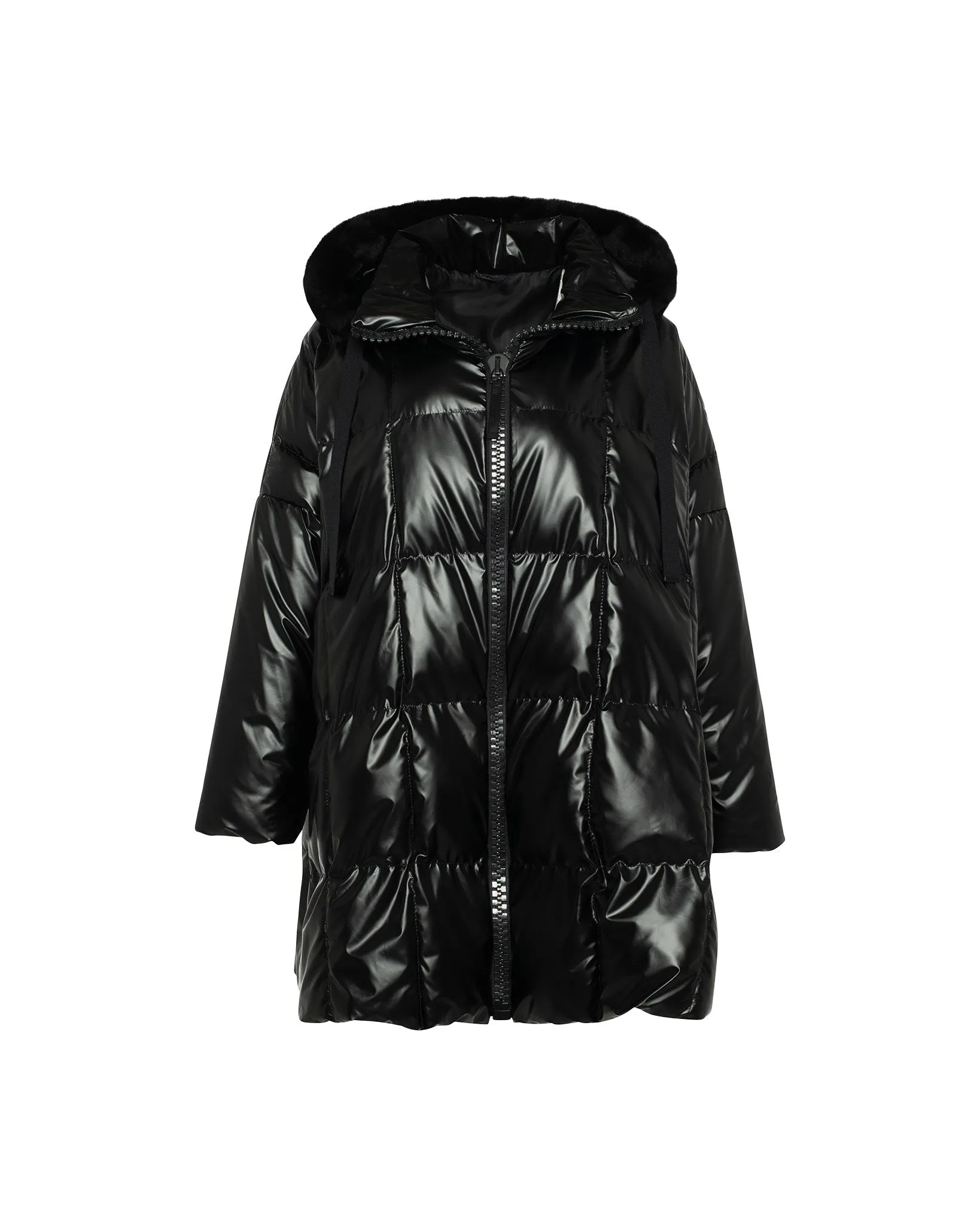 Quilted Parka with Select Shearling Lamb Hood Trim