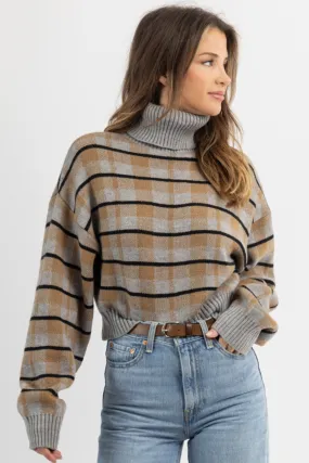 RALEIGH PLAID TURTLENECK SWEATER *BACK IN STOCK*