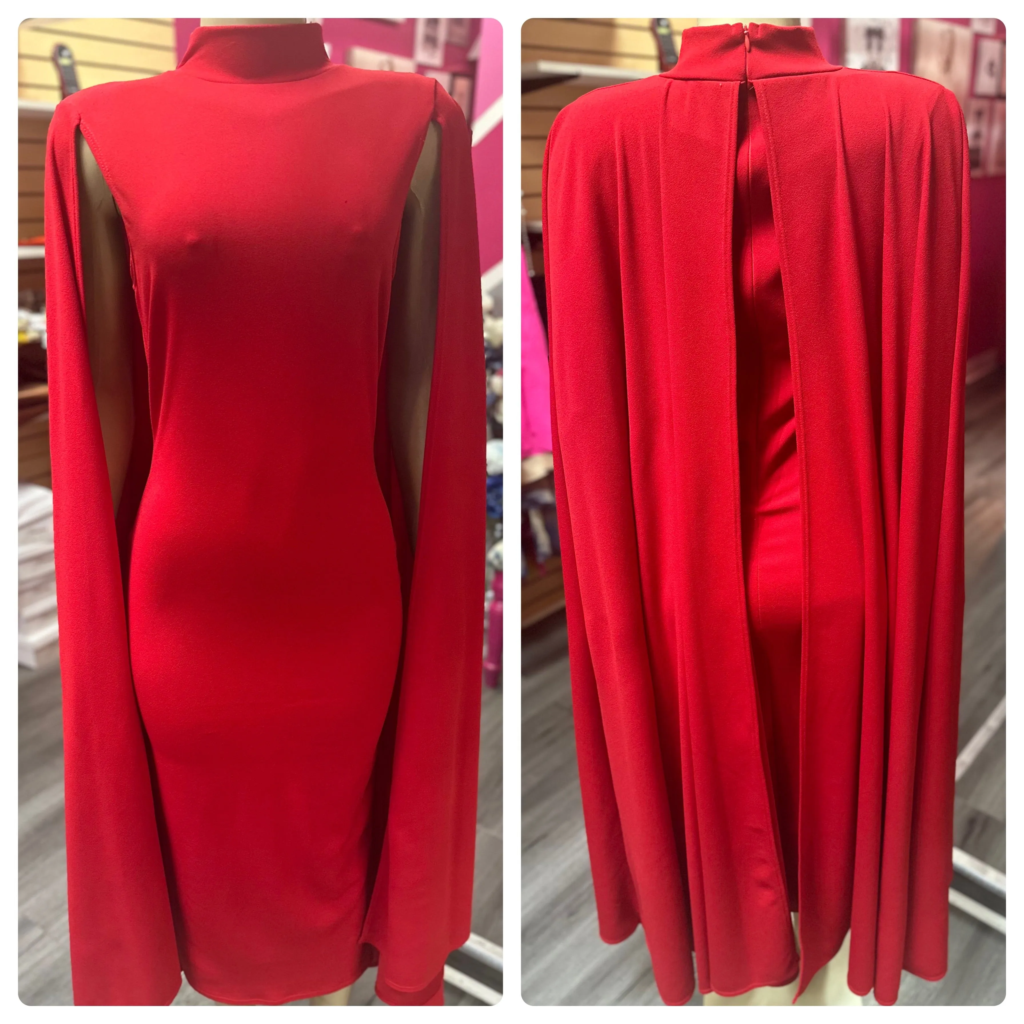 Red Cape Dress