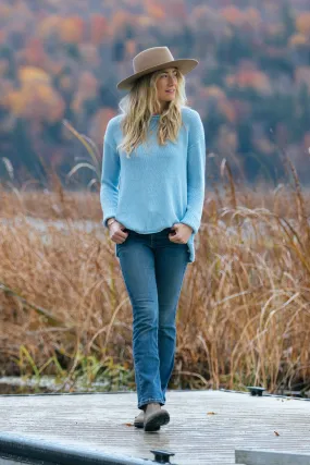 Relaxed Crew Sweater - Airy Blue