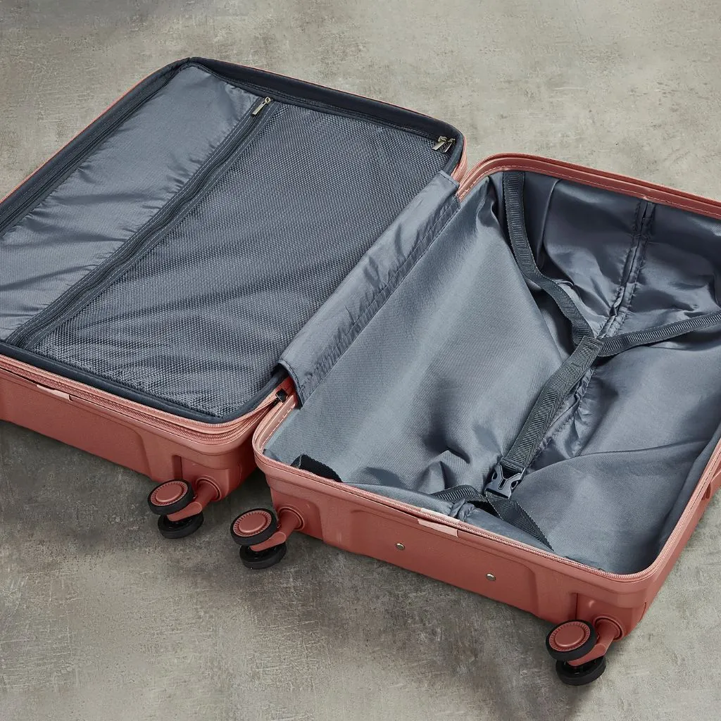 Rock Infinity 3 Piece Expander Hardsided Suitcase Set - Dusty Pink