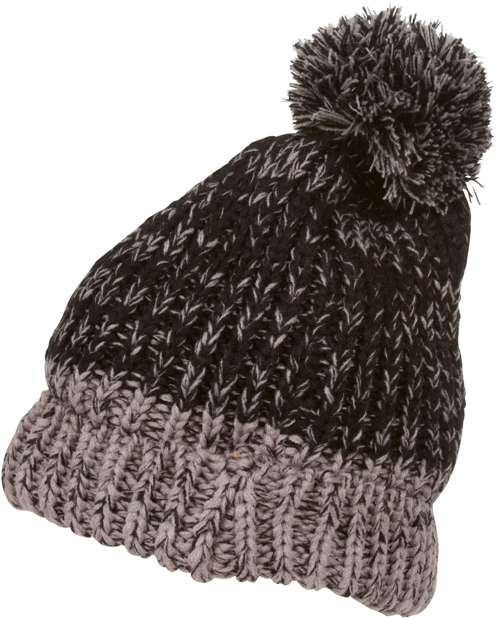 Sakkas Two Tone Thick Knit Pom Pom Beanie