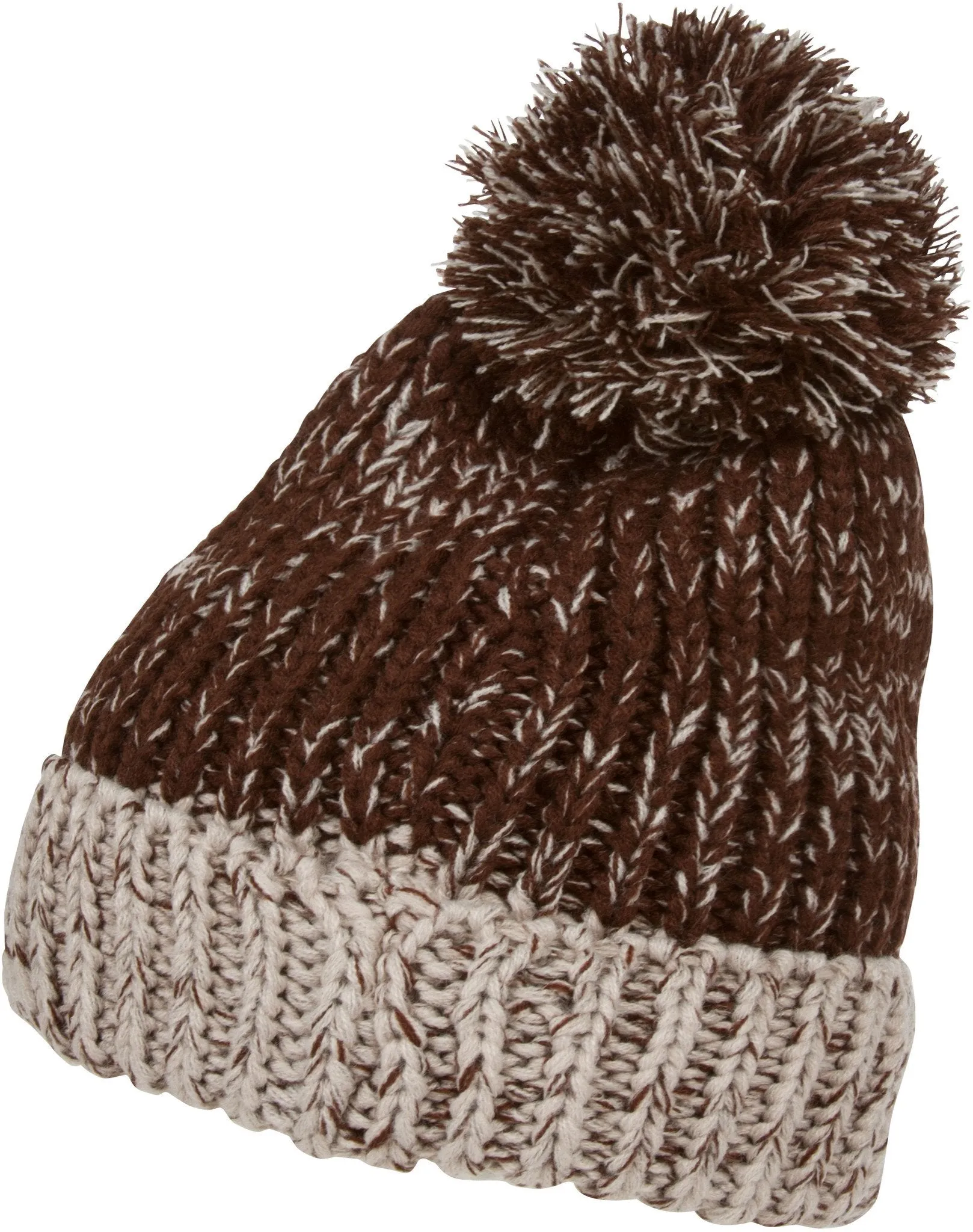 Sakkas Two Tone Thick Knit Pom Pom Beanie